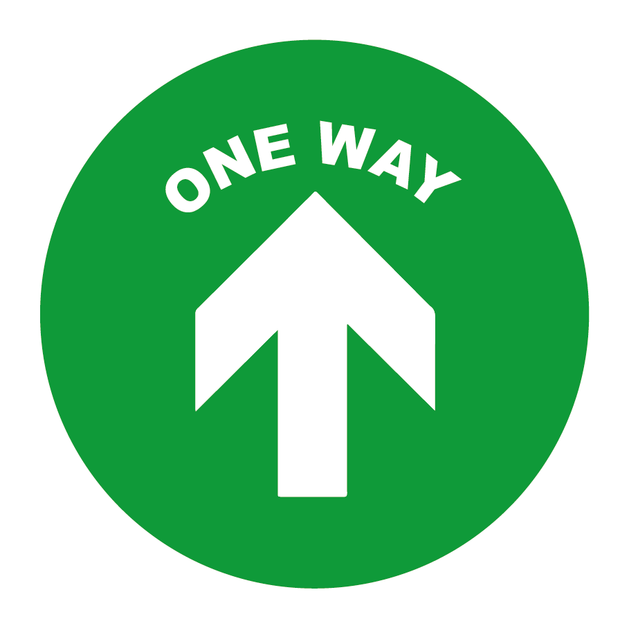 One Way Arrow Directional, Anti-Slip Floor Vinyl Sticker