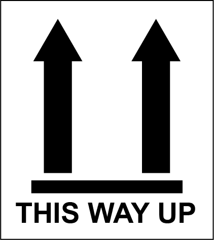 This Way Up Shipping Stickers - 140 mm × 90 mm - 500 Labels on Roll