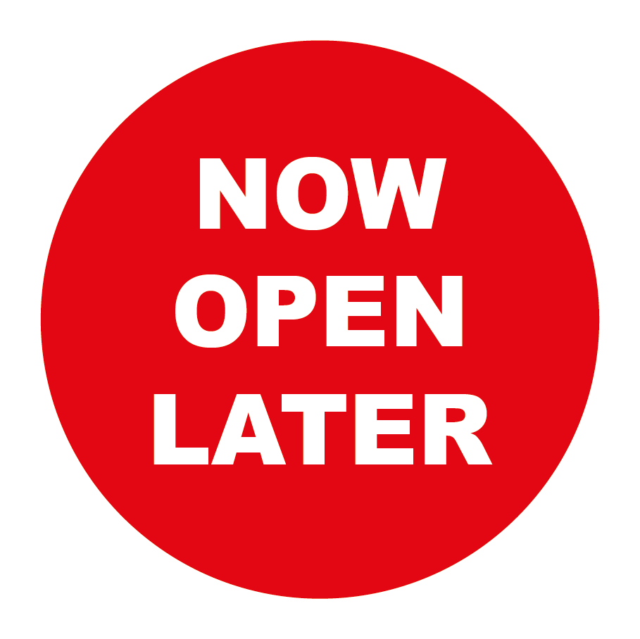 Now Open Later Promotional Anti-Slip Floor Vinyl Sticker