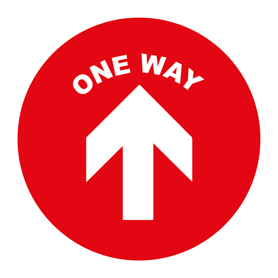 One Way Arrow Directional, Anti-Slip Floor Vinyl Sticker