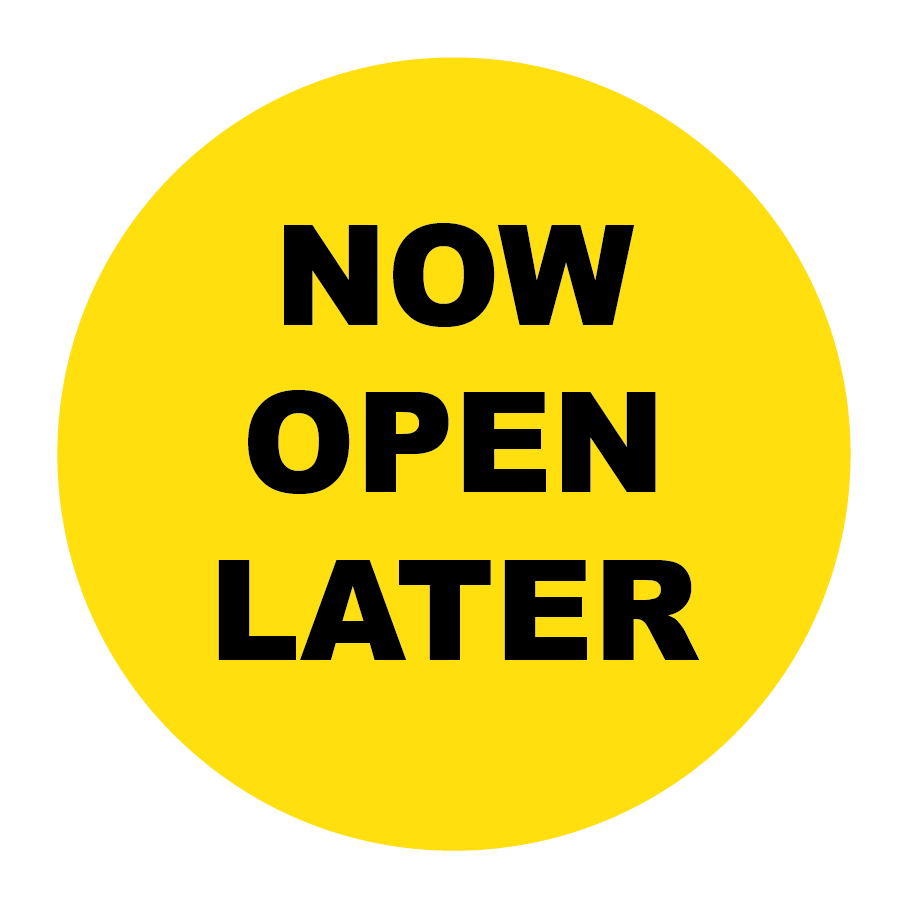 Now Open Later Promotional Anti-Slip Floor Vinyl Sticker