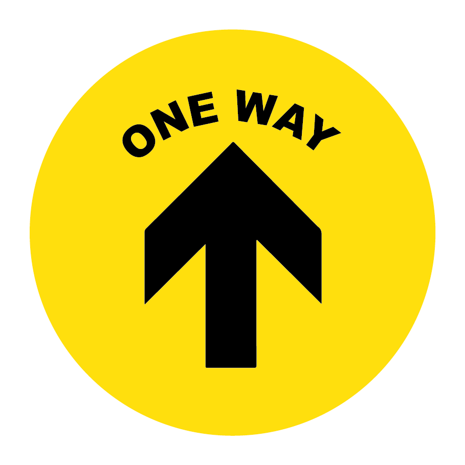 One Way Arrow Directional, Anti-Slip Floor Vinyl Sticker