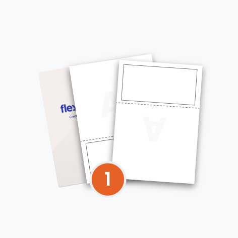 1 Integrated Labels, per A4 sheet, 190 mm x 90 mm, PF, Box of 500 Sheets