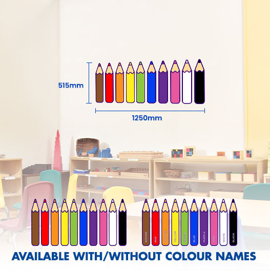 Colour Pencil Wall Stickers