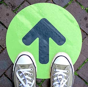 Directional Floor Stickers | Flexi Labels