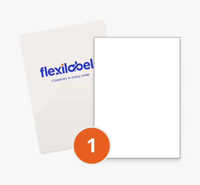 1 Rectangle Label per A4 Sheet - 210mm × 297mm with split back | Flexi ...