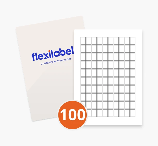 100 Rectangle Labels per A4 Sheet - 15mm × 23mm | Flexi Labels