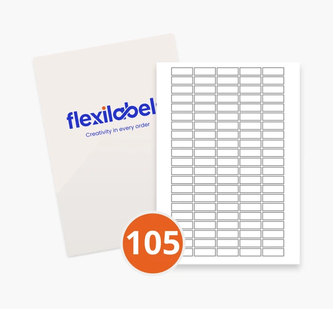 105 Rectangle Labels per A4 Sheet 31mm × 11mm Flexi Labels 105 Rectangle Labels per A4 Sheet 31mm × 11mm Flexi Labels