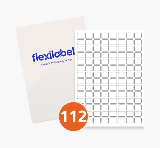 File Label Abc 112 112 Rectangle Labels per A4 Sheet - 21mm × 16mm | Flexi Labels