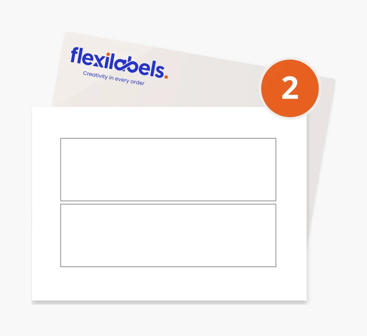 2 Rectangle Labels per A3 Sheet - 329mm × 96mm | Flexi Labels