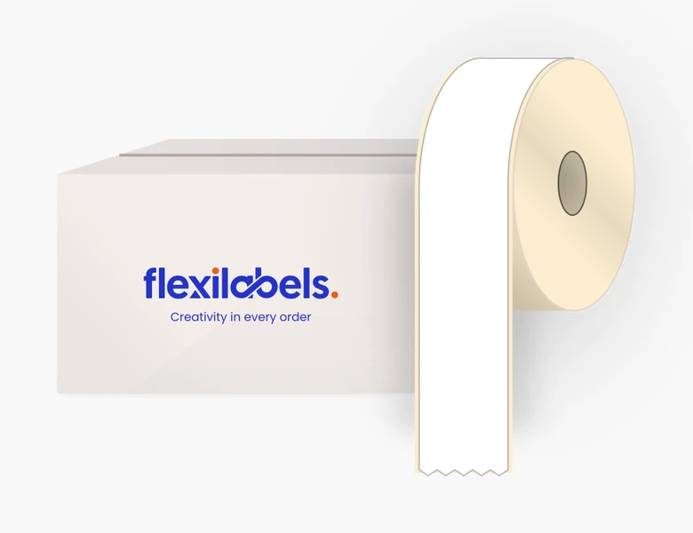 38 mm wide Continuous Roll Labels | Flexi Labels