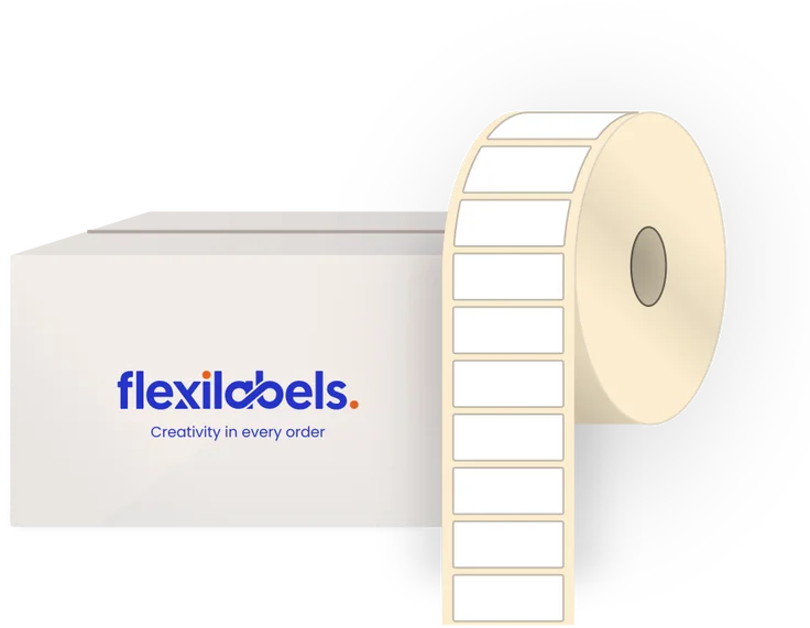 88 mm x 37 mm Rectangle Labels for Roll Label Printers, Matt White ...