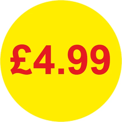 £4.99 Round Price Labels | Flexi Labels
