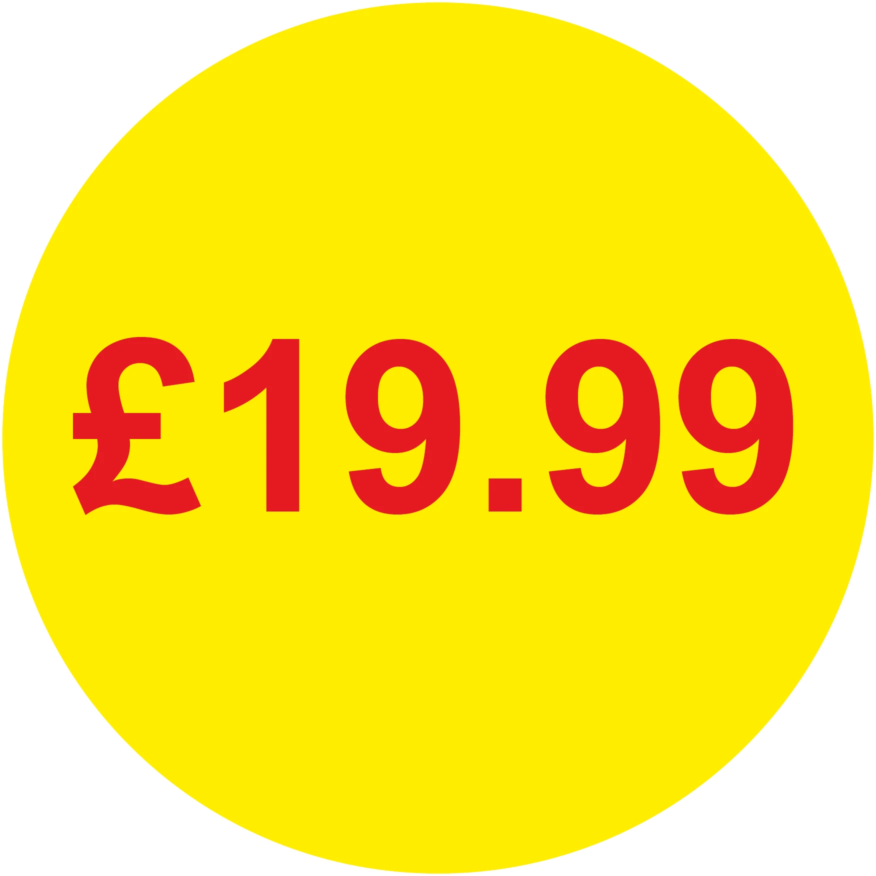 £19.99 Round Price Labels Flexi Labels