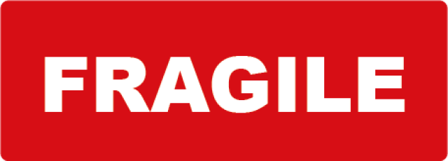 Fragile Rectangle Shipping Labels