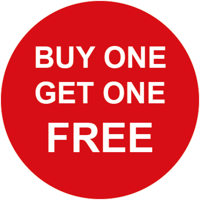 Buy One Get One Free Round Labels