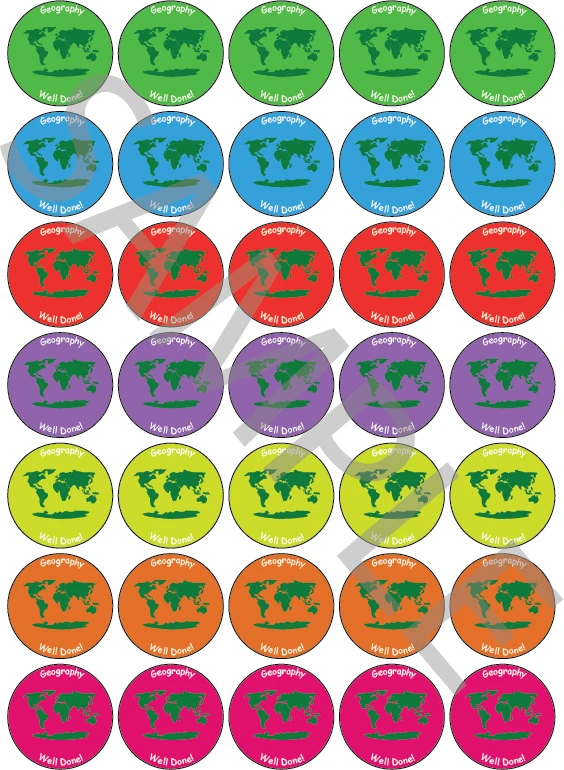 Geography School Subject Labels | Flexi Labels