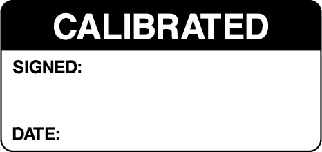Calibrated Black Calibration Rectangle Labels Flexi Labels