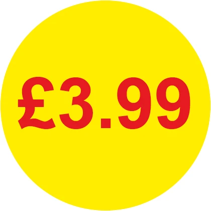 £3.99 Round Price Labels | Flexi Labels