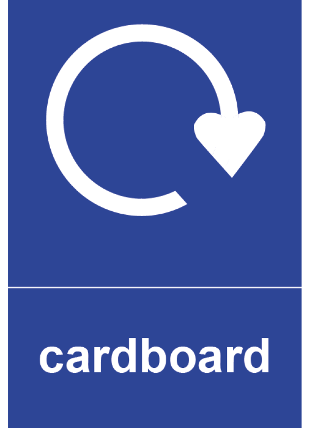 Cardboard Rectangle Recycling Labels
