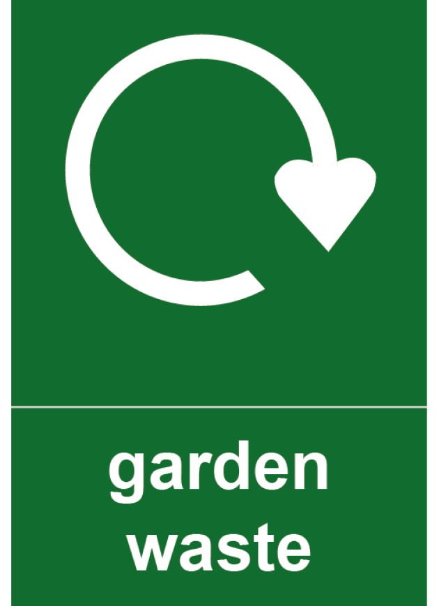 Garden Waste Rectangle Recycling Labels