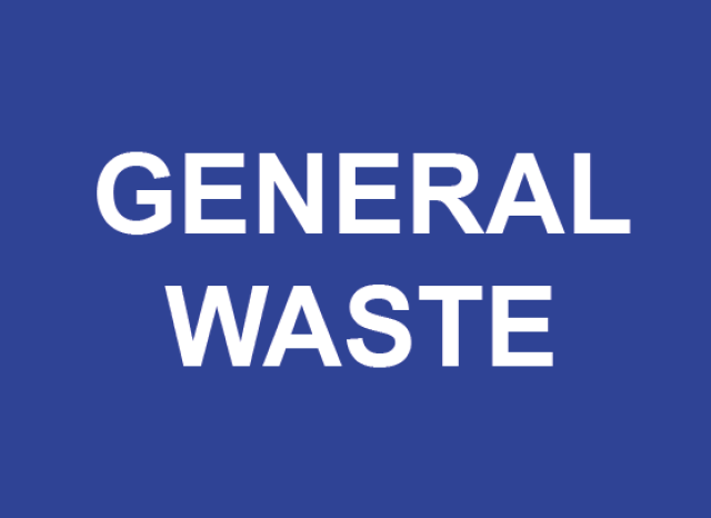 General Waste Rectangle Recycling Labels