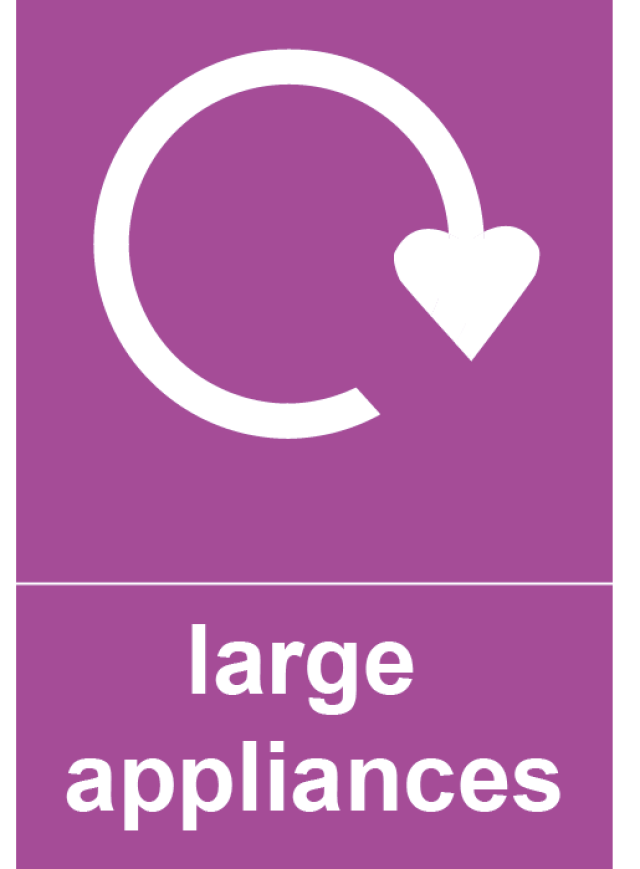 Large Appliances Rectangle Recycling Labels
