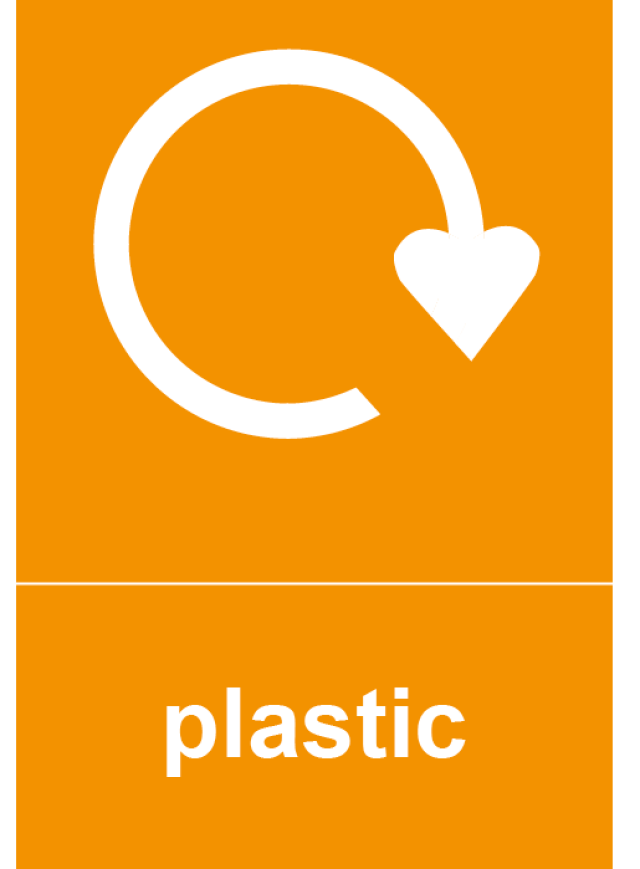 Plastic Rectangle Recycling Labels