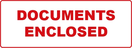 Documents Inclosed Sticker Documents Enclosed White Rectangle Shipping Labels | Flexi Labels