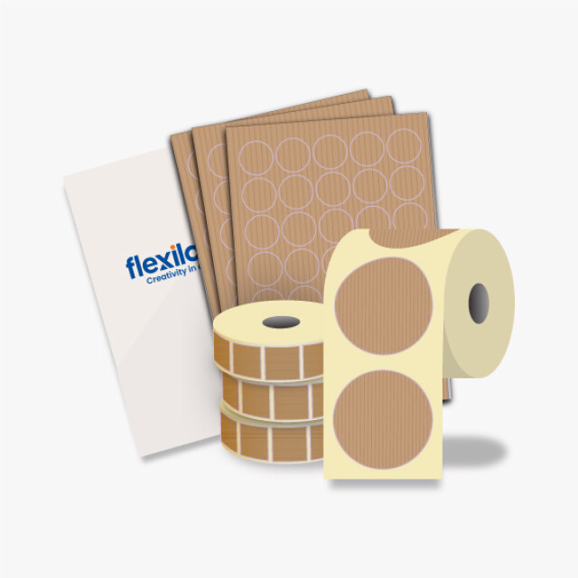 Brown Parcel Paper, Permanent Adhesive Labels