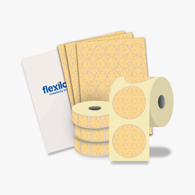 Textured Sand Paper, Permanent Adhesive Labels