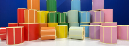 Enhance your brand with Pastel Coloured Roll Labels