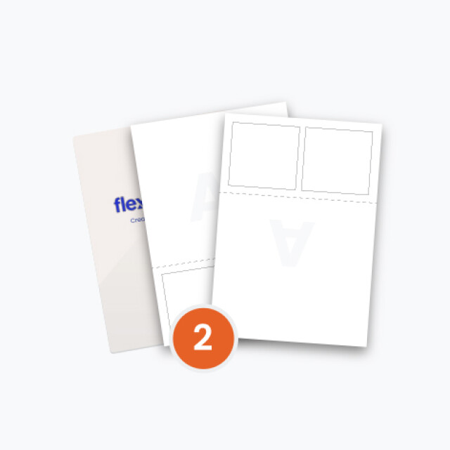 2 Integrated Labels, per A4 sheet, 89mm x 84 mm, pf, Box of 500 Sheets
