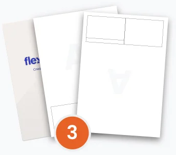 Integral Labels 3 Integrated Labels, per A4 sheet, 95mm x 65 mm, Box of 500 Sheets ...