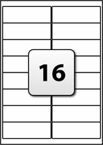 16 Rectangle Labels Per A4 Sheet 99 1 Mm X 33 9 Mm Flexi