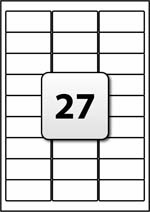 27 Avery Style Labels Per A4 Sheet 63 5 Mm X 29 6 Mm Flexi