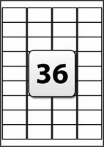 36 Address Labels per A4 sheet 48.9 mm x 29.6 mm - Flexi Labels