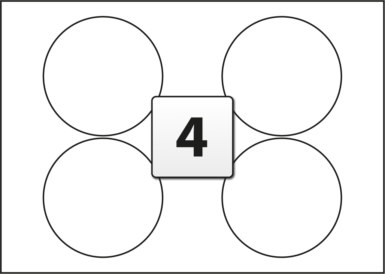 4 labels per sra3 sheet 140 mm diameter
