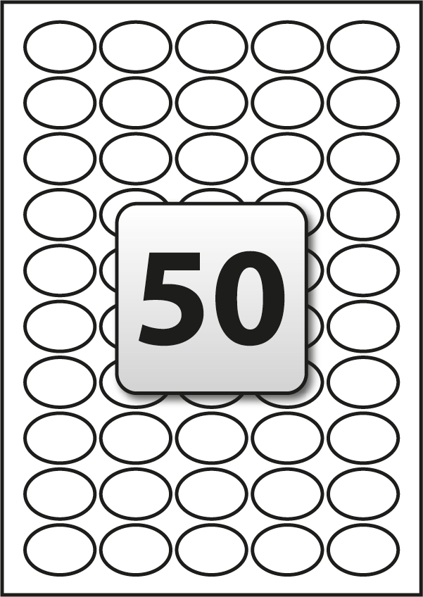 50 Address Labels per A4 sheet 35 mm x 25 mm Flexi Labels