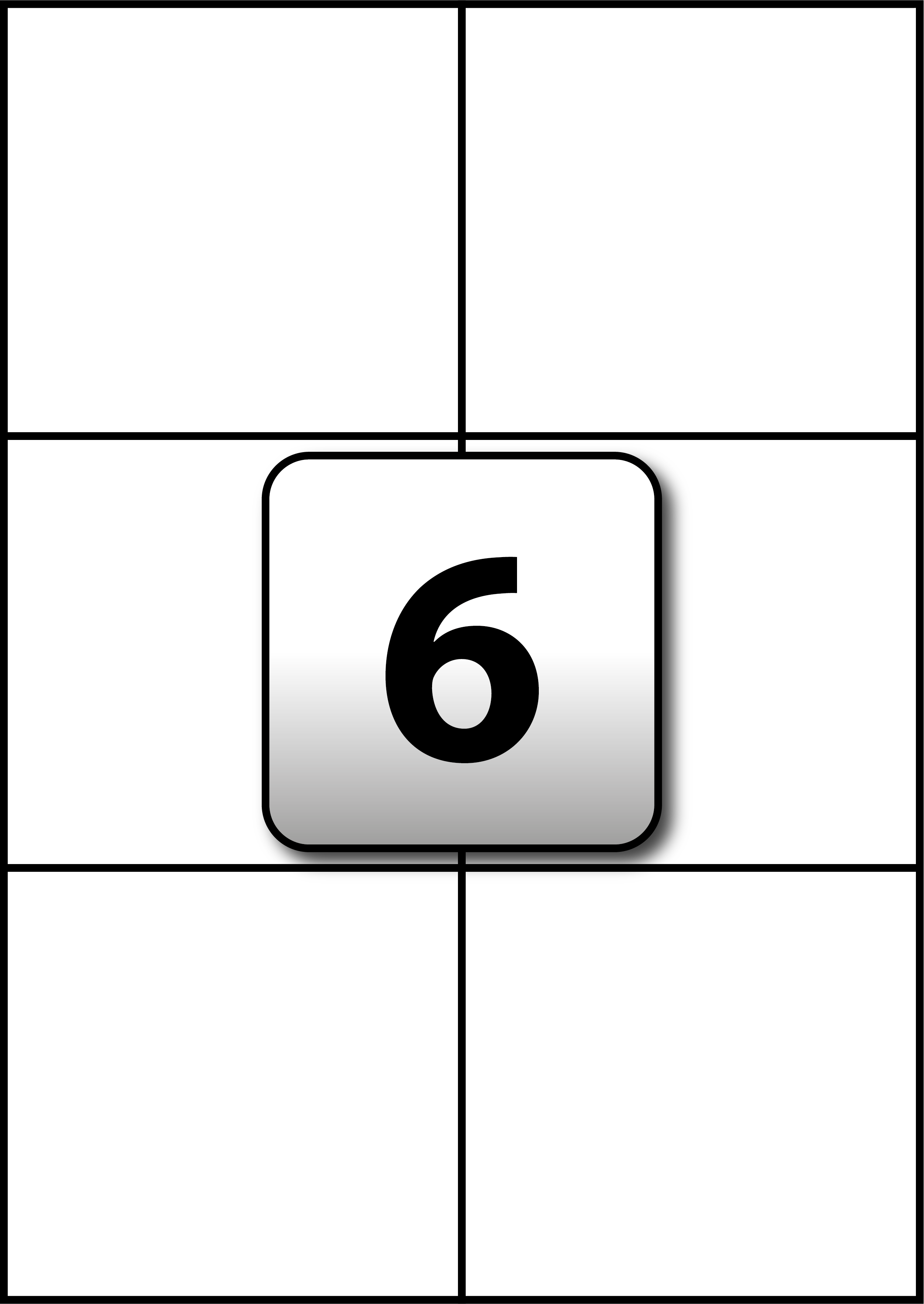 6 Rectangle Labels per A4 sheet 105 mm x 99 mm - Flexi Labels