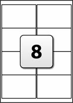 8 Address Labels per A4 sheet 99.1 mm x 67.7 mm - Flexi Labels