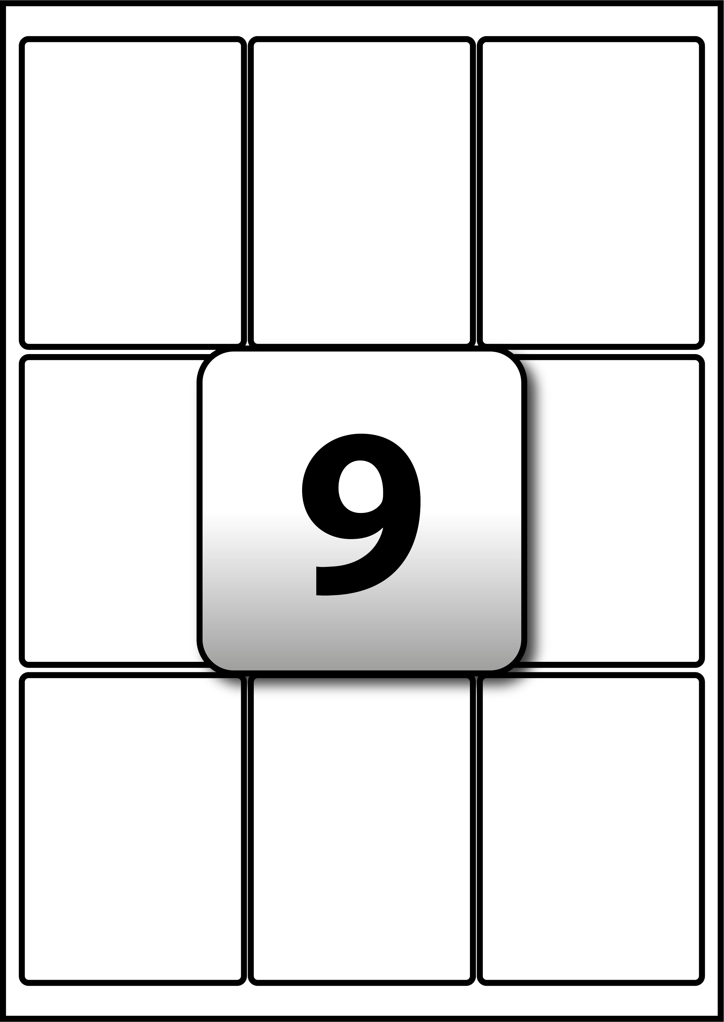 9 Address Labels per A4 sheet 65 mm x 90 mm - Flexi Labels
