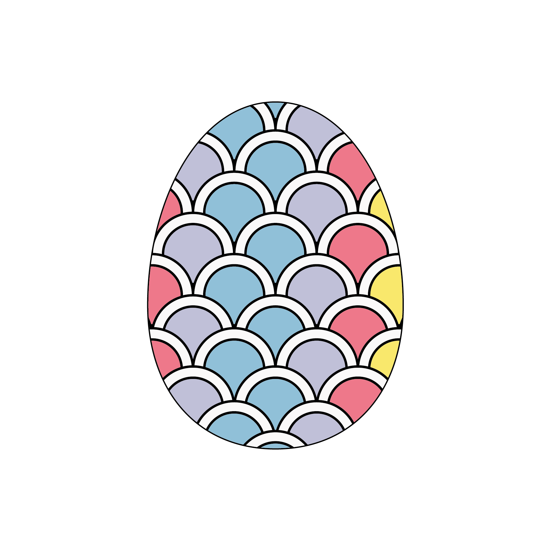 Egg Easter Themed Stickers Flexi Labels