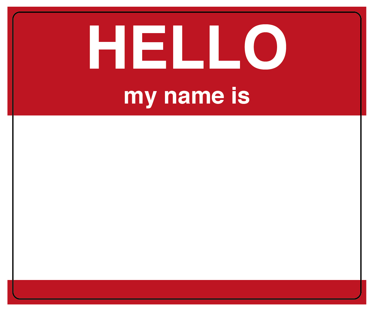 Hello my name is stickers - Flexi Labels